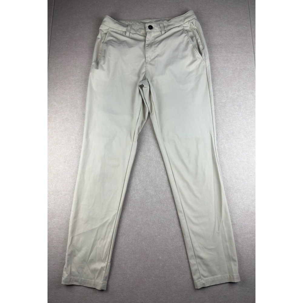 Reebok Mens 30x32 Beige Athletic Fit Stretch Casual Chino Trousers